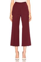 Rosetta Getty Cropped Straight Flare Pant In Red