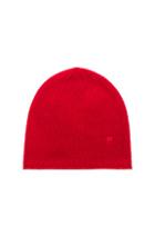 Acne Studios Face Slouch Beanie In Black In Red