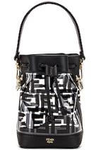 Fendi Mini Mon Tresor Logo Crossbody Bag In Black