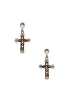 Givenchy Cross Earrings In Metallics