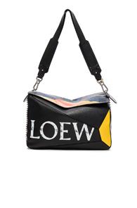 Loewe Extra Large Punk Puzzle Bag In Black