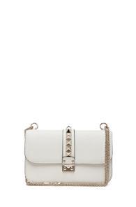Valentino Small Lock Flap Bag In White