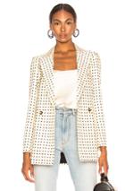 Blaze Milano Oh La La Polka Dot Everyday Double Breasted Blazer In Geometric Print,neutrals
