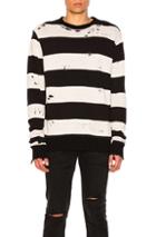 Amiri Striped Sweatshirt In Black,white,stripes