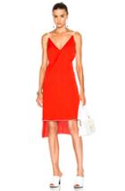 Frankie Slip Dress With Piping In Red