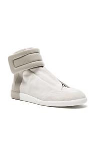 Maison Margiela Calfskin & Suede Future High Tops In Gray