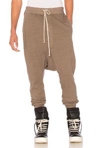 Drkshdw By Rick Owens Prisoner Drawstring Pants In Neutrals,brown