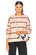 Acne Studios Rhira Mohair Sweater In Neutral,pink,stripes