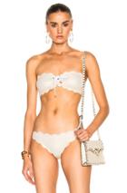 Marysia Swim Antibes Bikini Tie Top In Metallic Cream