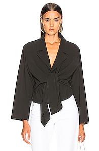 Lemaire Knotted Top In Black