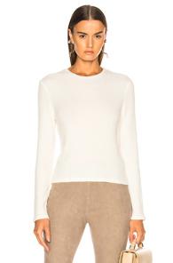 Sablyn Ryder Long Sleeve Cotton Ribbed Tee In White