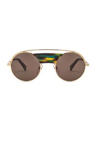 Oliver Peoples X Alain Mikli Round Sunglasses In Metallics