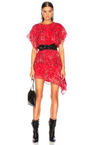 Iro Blame Dress In Abstract,red