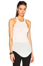 Rick Owens Ribbed Cotton Basic Tank In White