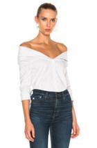 Isa Arfen Off Shoulder Top In Blue,stripes,white