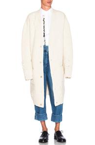 J.w. Anderson Laddered Detail Cardigan In Neutrals