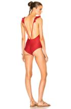 Tori Praver Swimwear Victoria Swimsuit In Red
