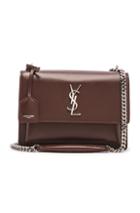 Saint Laurent Monogramme Sunset Shoulder Bag In Brown
