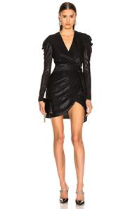 Jonathan Simkhai Lace Knit Wrap Dress In Black