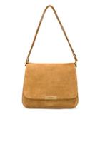 Saint Laurent Suede Amalia Satchel In Neutrals