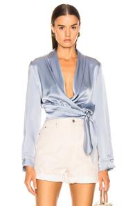 Nanushka Salome Top In Blue
