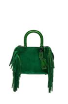 Coach 1941 Suede Fringe Rogue Bag In Green