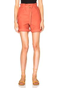 Isabel Marant Neddy Chic Poplin Shorts In Pink