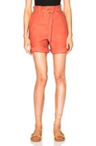 Isabel Marant Neddy Chic Poplin Shorts In Pink