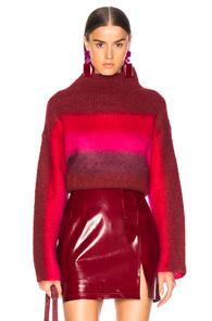 Rag & Bone Holland Funnel Neck In Pink,red,stripes