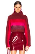 Rag & Bone Holland Funnel Neck In Pink,red,stripes