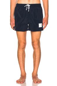 Thom Browne Classic Brushed Finish Swim Trunk In Blue
