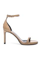 Saint Laurent Patent Leather Jane Sandals In Neutrals