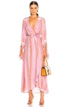 Natalie Martin Danika Long Sleeve Dress In Geometric Print,pink