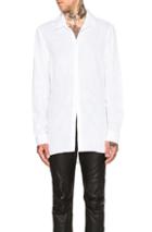 Ann Demeulemeester Sheer Stripe Button Down In White