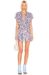 Iro Releila Dress In Blue,floral,purple