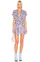 Iro Releila Dress In Blue,floral,purple