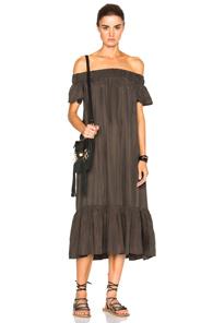 Sea Maxi Off The Shoulder Dress In Green
