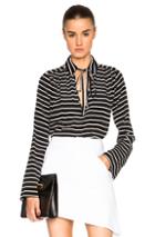 Marissa Webb Abby Top In Black,stripes