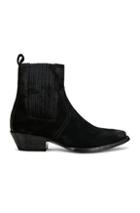 Saint Laurent Western Ankle Bootie In Black
