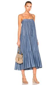 Apiece Apart Tangiers Spaghetti Dress In Blue