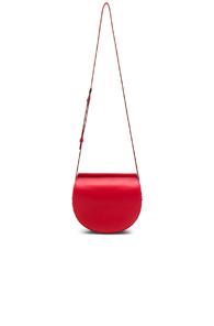 Givenchy Mini Infinity Smooth Saddle Bag In Red