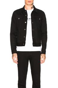 Givenchy Taping Denim Jacket In Black