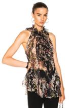 Zimmermann Curacao Palm Rumba Top In Black,florals