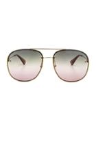 Gucci Urban Web Block Colored Profile Sunglasses In Metallics