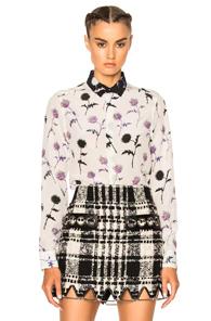 Kenzo Dandelion Long Sleeve Top In White,floral