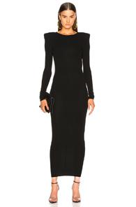 Alexandre Vauthier Open Back Midi Dress In Black