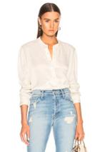 Raquel Allegra Henley Top In Abstract,neutrals,white