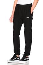 Stussy Stock Fleece Pant In Black