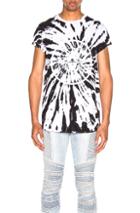 Balmain Money Logo Tie Dye Tee In Black,ombre & Tie Dye