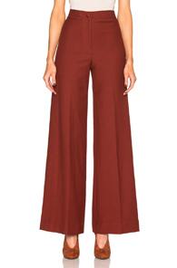 Helmut Lang High Waisted Pants In Red,brown